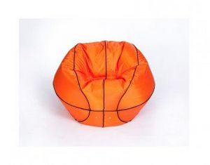 Кресло-мешок Баскетбольный мяч большой оранжево-черное в Электростали - ehlektrostal.ok-mebel.com | фото
