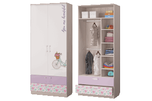 Шкаф для одежды с 2 ящиками Адель в Электростали - ehlektrostal.ok-mebel.com | фото